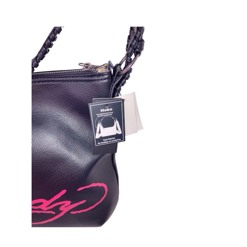Ed Hardy Black Shoulder Bag with Rhinestone Accents NEW - Picture 3 of 6
